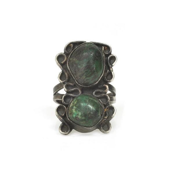 Mossy Green Turquoise Ring - 6.5