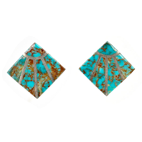 Turquoise Tile Earrings