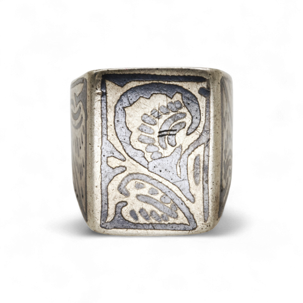 Niello Thistle Ring - Sz 7