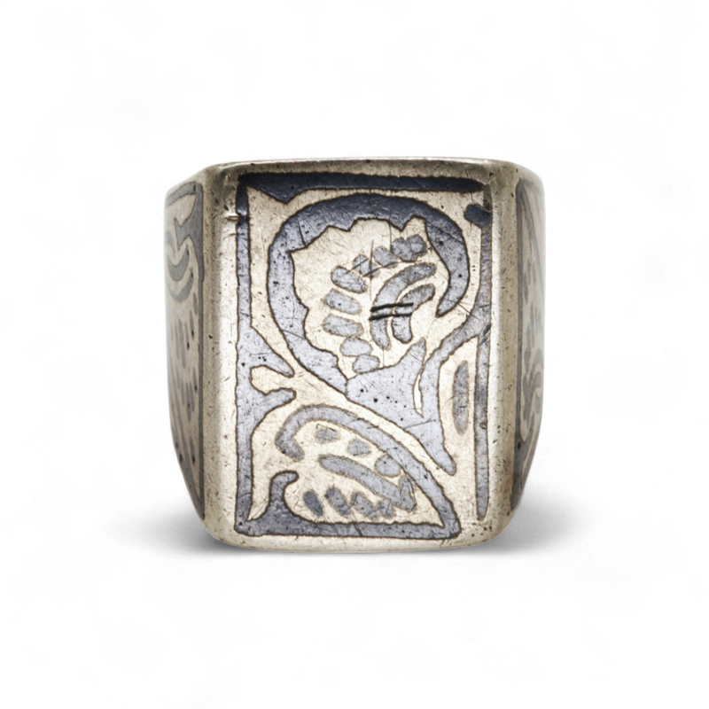 Niello Thistle Ring - Sz 7