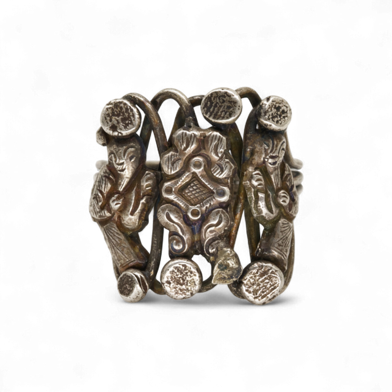 Chinese Sage Puzzle Ring - 7.5
