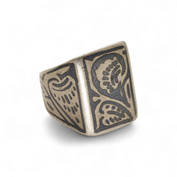 Niello Thistle Ring - Sz 7