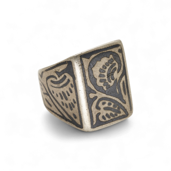Niello Thistle Ring - Sz 7