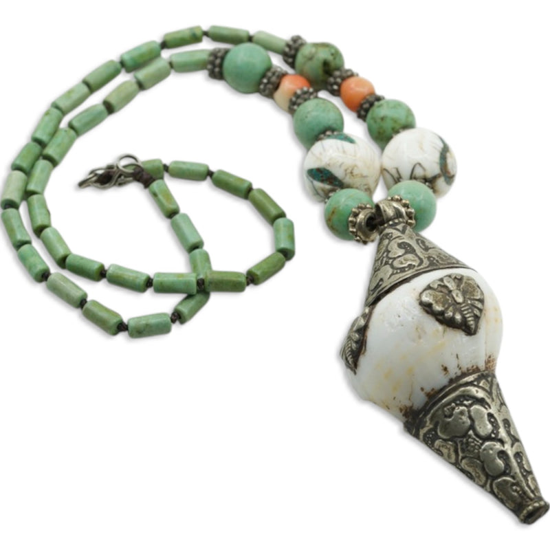 Tibetan Shankah Necklace