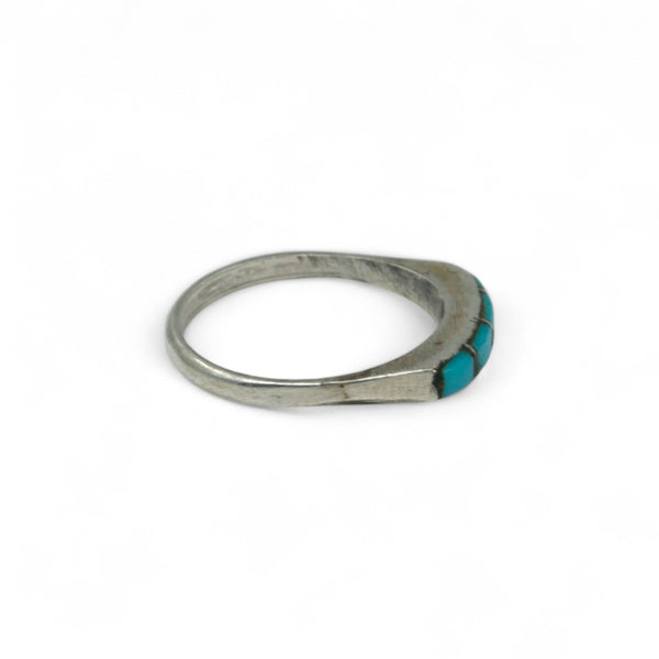 Turquoise Line Ring - Sz 5.75