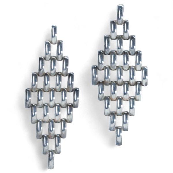 Chain Mail Diamond Earrings