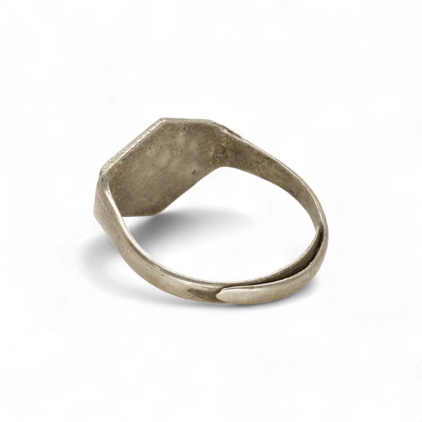 Hexagon Signet Flower Ring