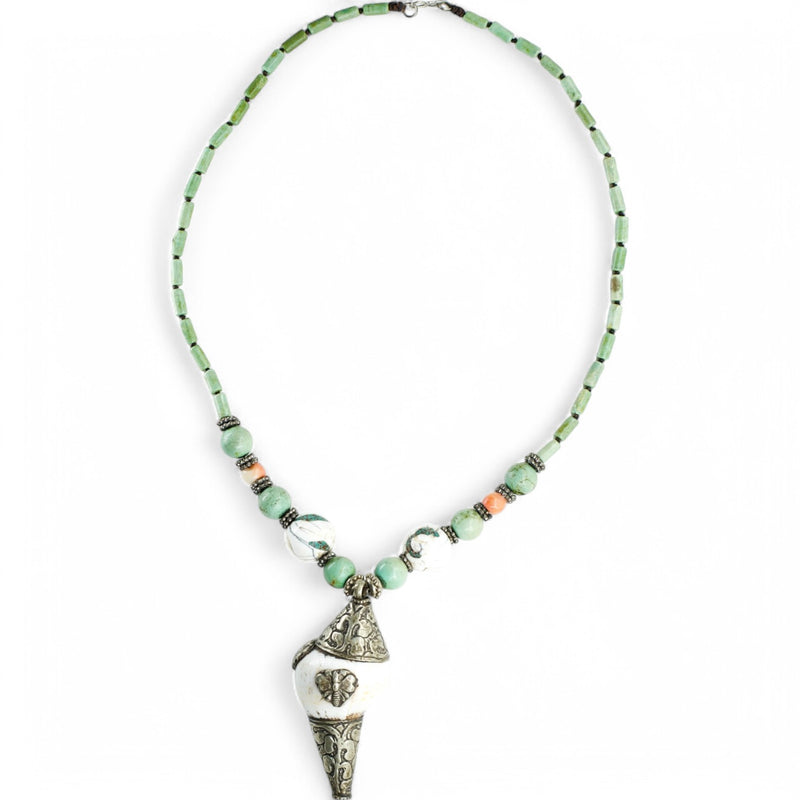 Tibetan Shankah Necklace