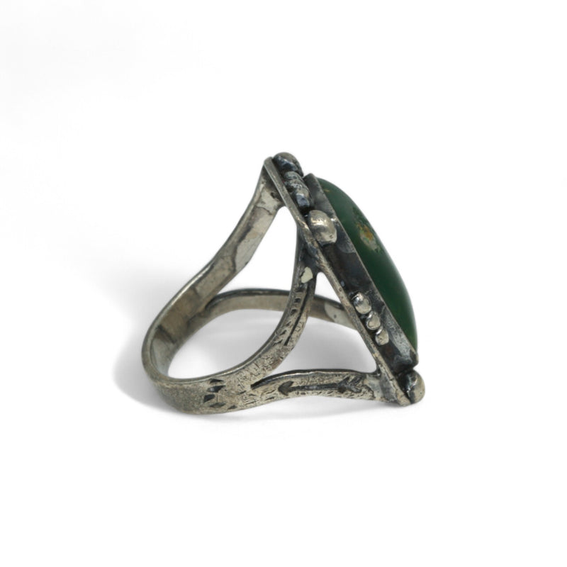 Early Green Turquoise Ring - Sz 5.75