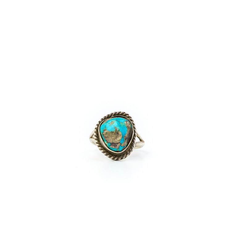 Turquoise Nugget Ring - Sz 6