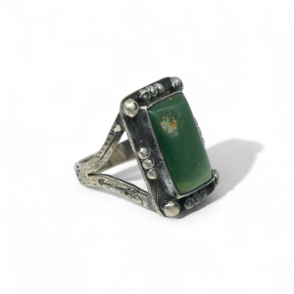 Early Green Turquoise Ring - Sz 5.75