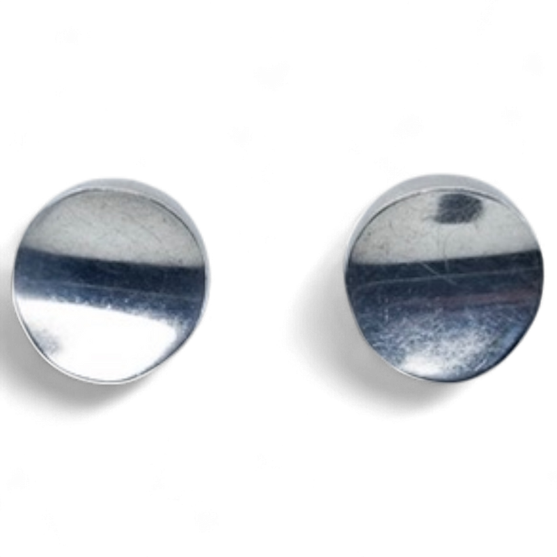 Silver Disc Earrings
