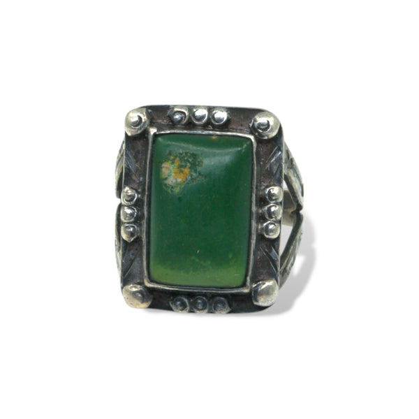Early Green Turquoise Ring - Sz 5.75