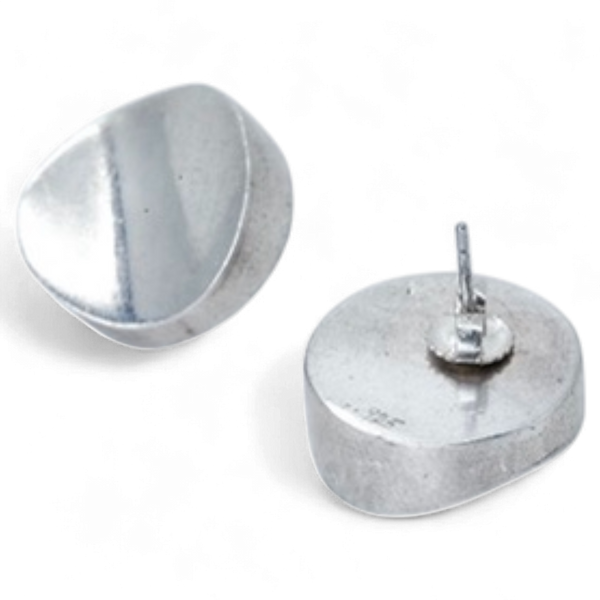 Silver Disc Earrings