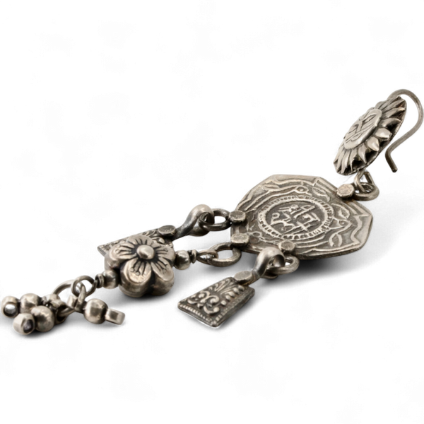 Long Indian Amulet Earrings