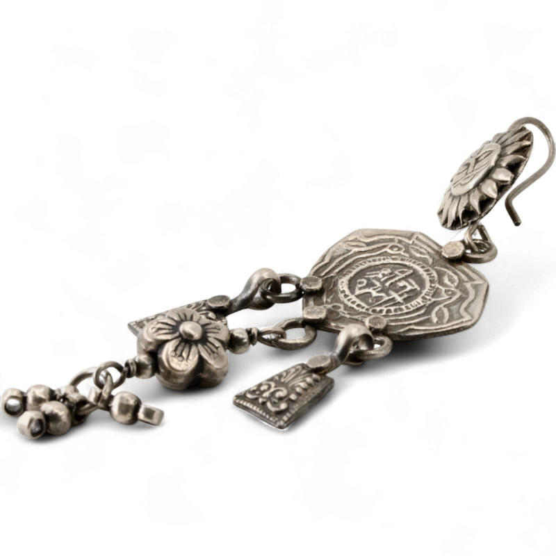 Long Indian Amulet Earrings