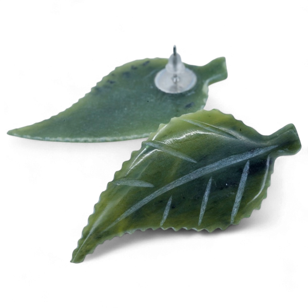 Jade Leaf Earrings