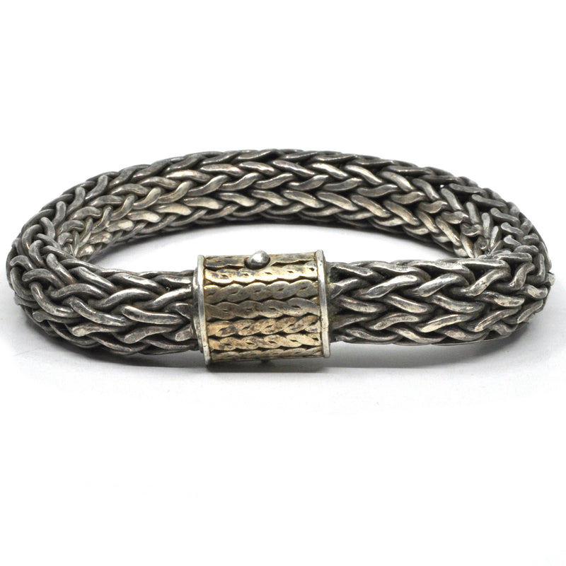 Heavy Silver Rope Bracelet