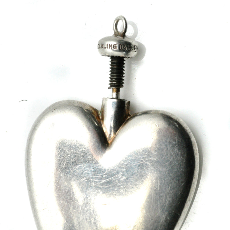 Sterling Heart Perfume Bottle