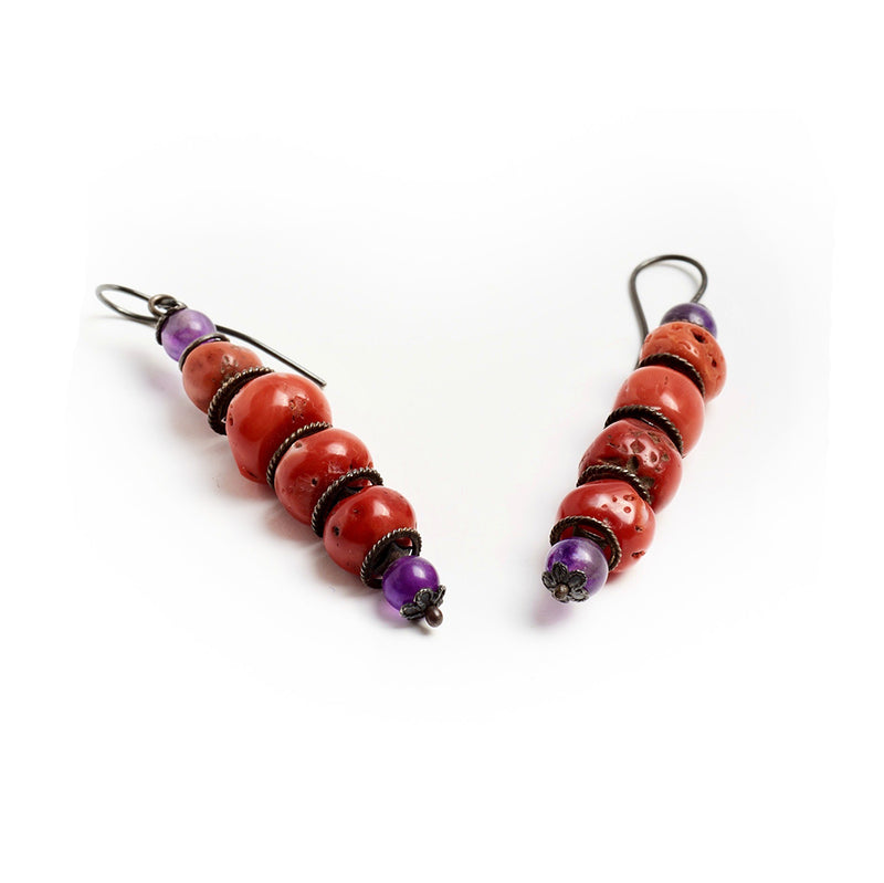 Coral Drop Earrings