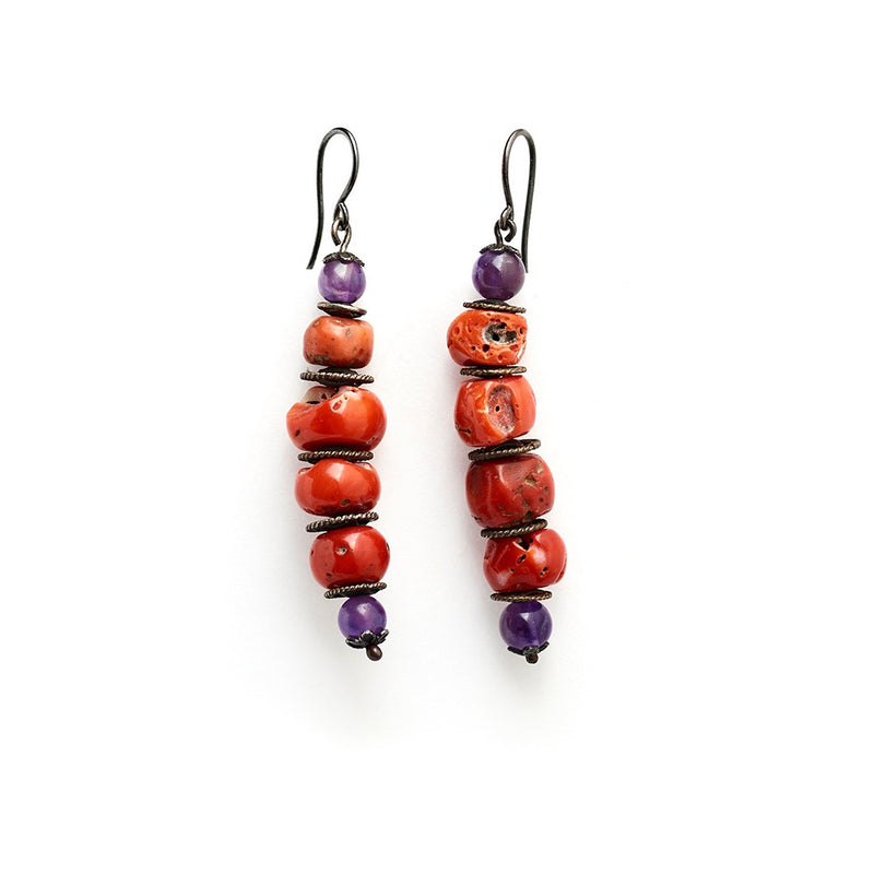 Coral Drop Earrings