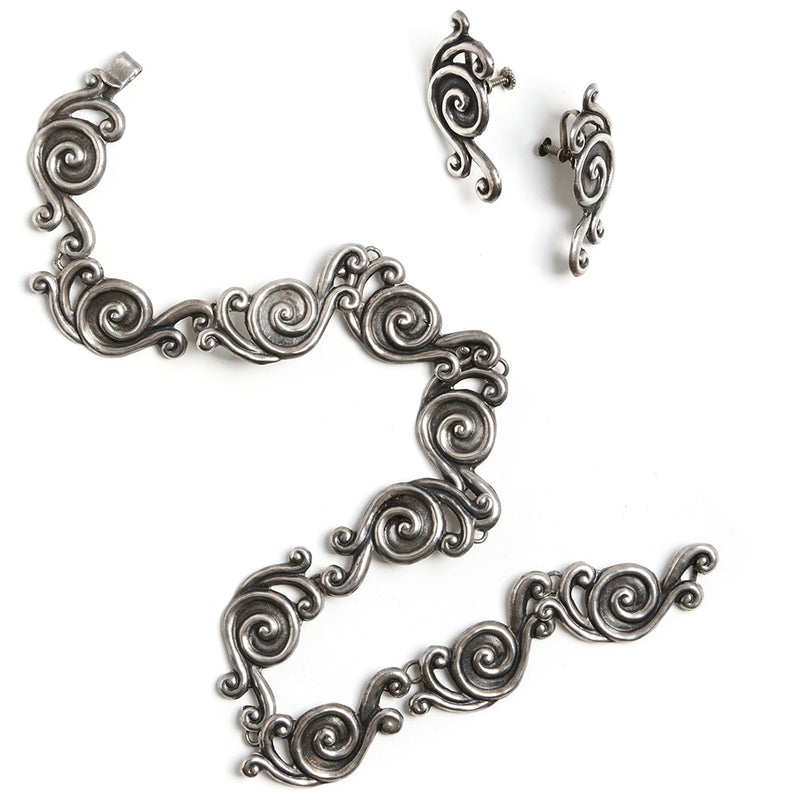 Mexican Spiral Necklace Set