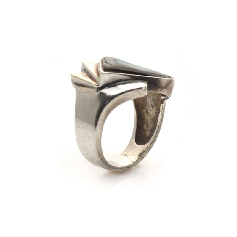Geometric Abalone Ring - 5