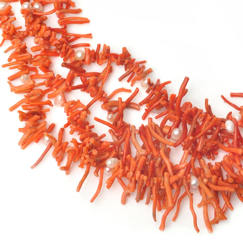 Coral and Pearl Necklace