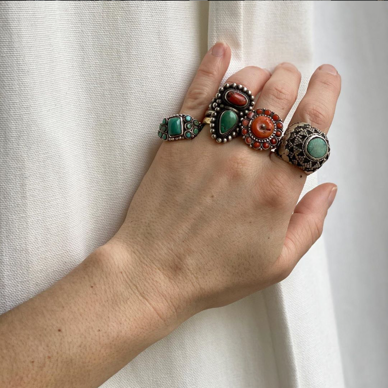 Tibetan Turquoise Ring -10