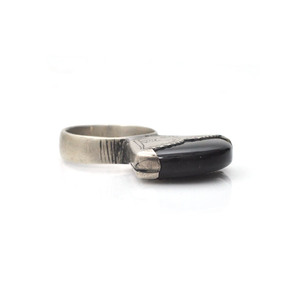 Black Onyx Tisik Ring - 10.25