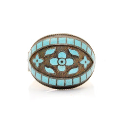 Enamel Flower Eye Ring