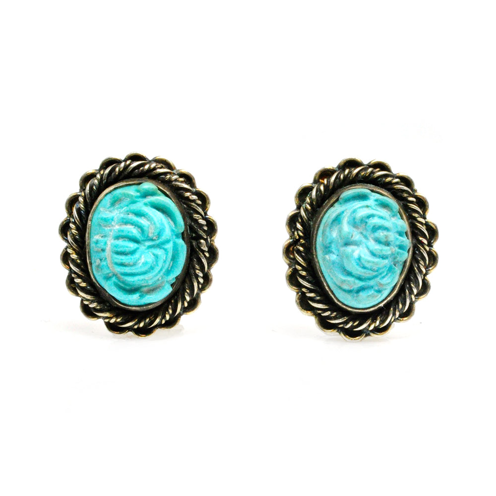 Chinese Export Turquoise Earrings – Marteau