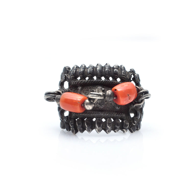 Chinese Coral Ring - adjustable