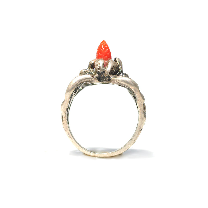 Brutalist Coral Ring - 6