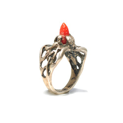 Brutalist Coral Ring - 6