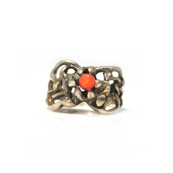 Brutalist Coral Ring - 6