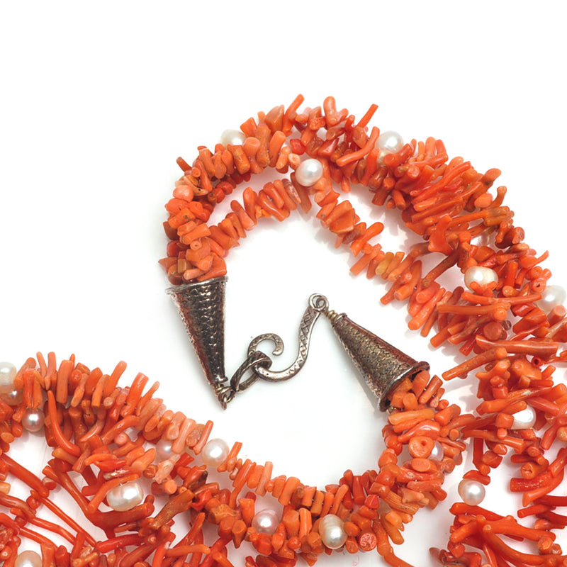 Coral and Pearl Necklace