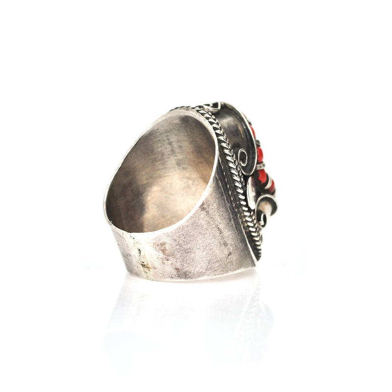 Coral "Snake" Ring - 8