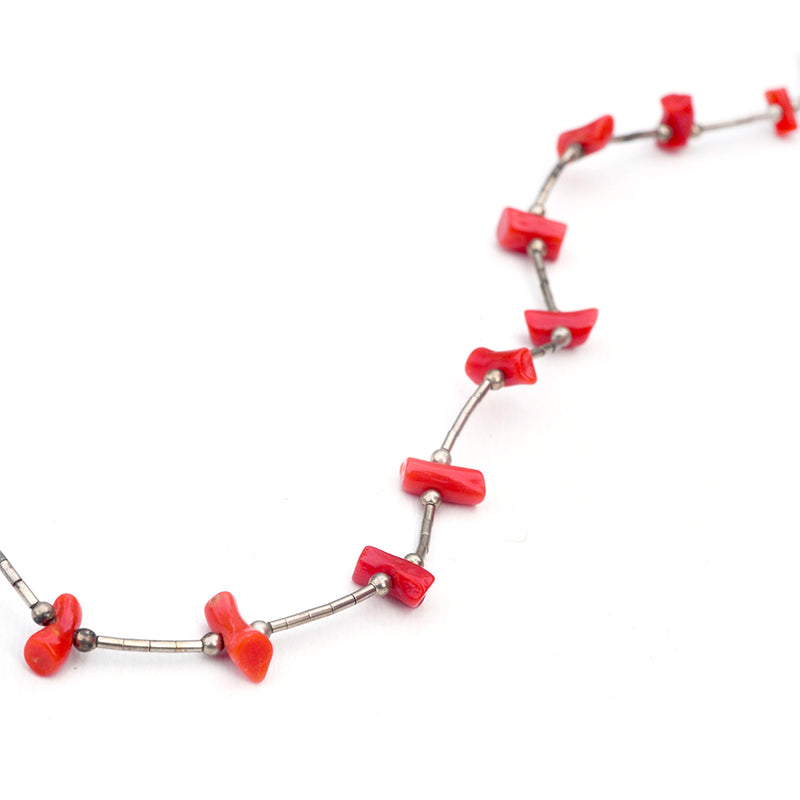 Coral Baby Bead Necklace