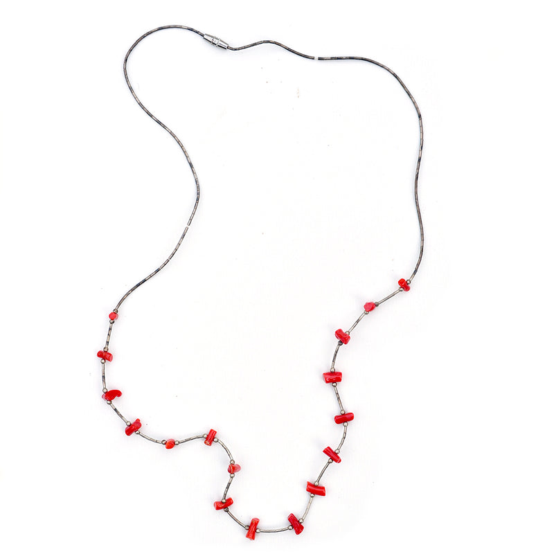 Coral Baby Bead Necklace