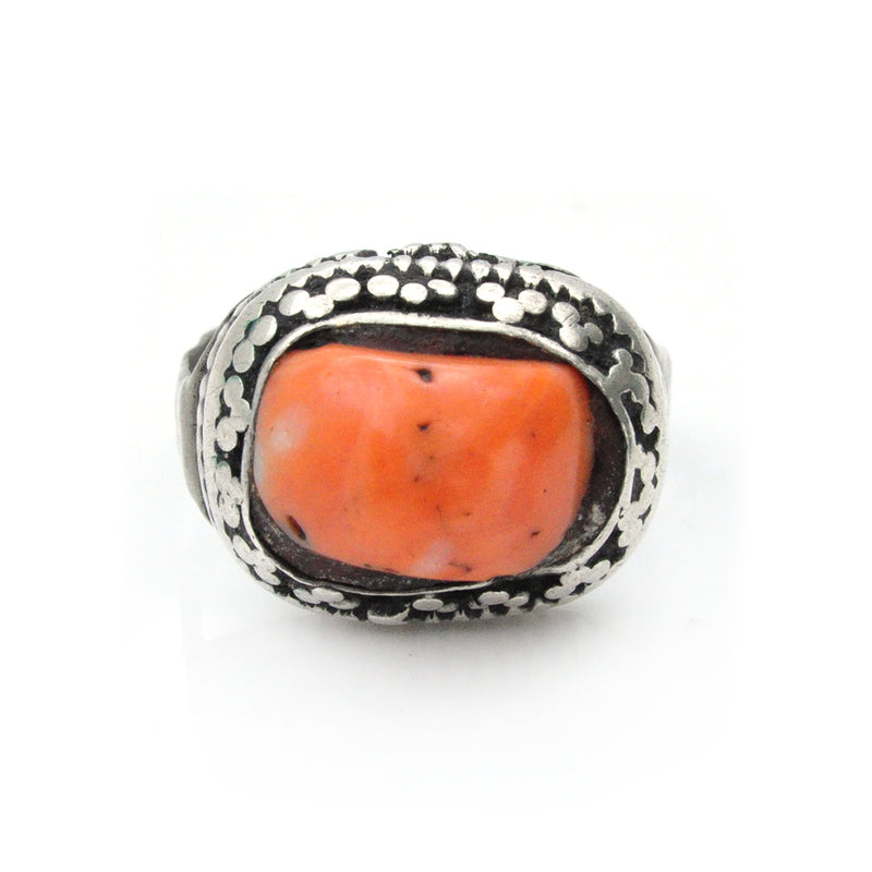 Ancient Coral East West Ring - 9.5