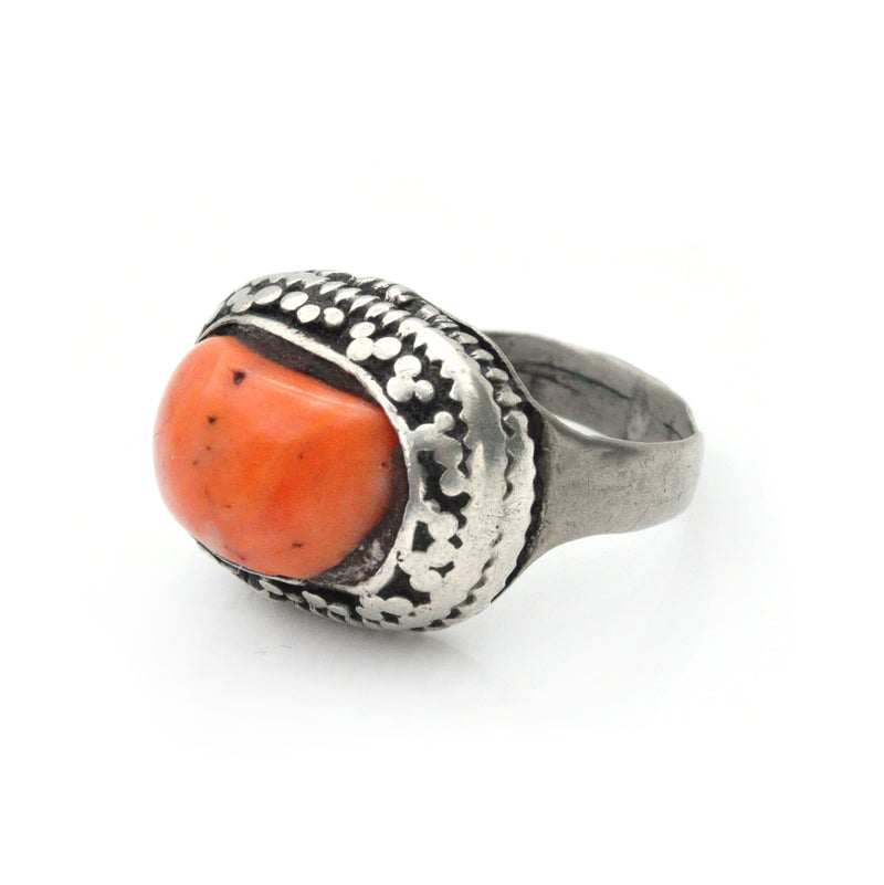 Ancient Coral East West Ring - 9.5