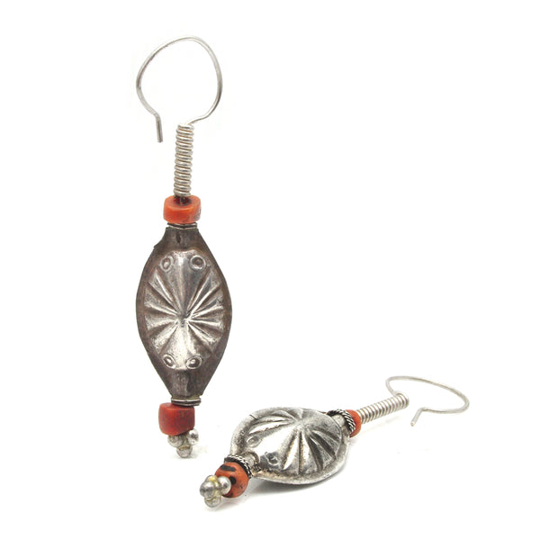 Coral Spear Earrings