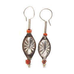Coral Spear Earrings