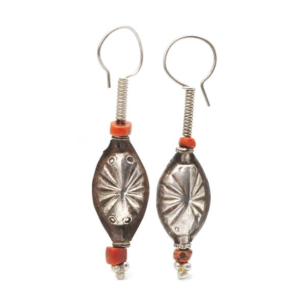 Coral Spear Earrings