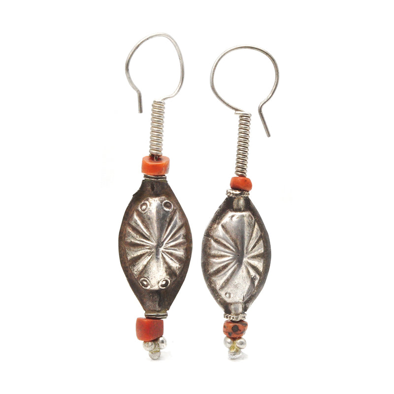 Coral Spear Earrings