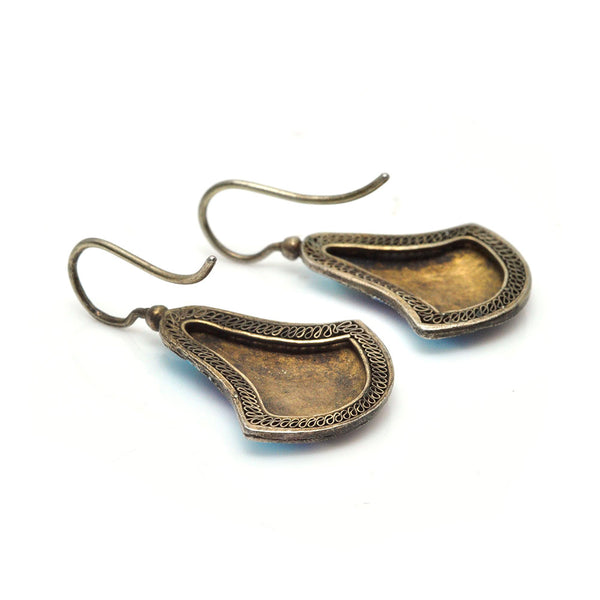 Enamel Fan Earrings
