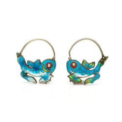 Enamel Koi Hoops