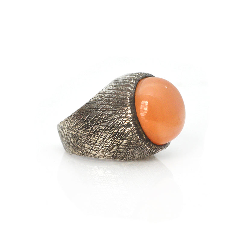 Peach Moonstone Ring - 7
