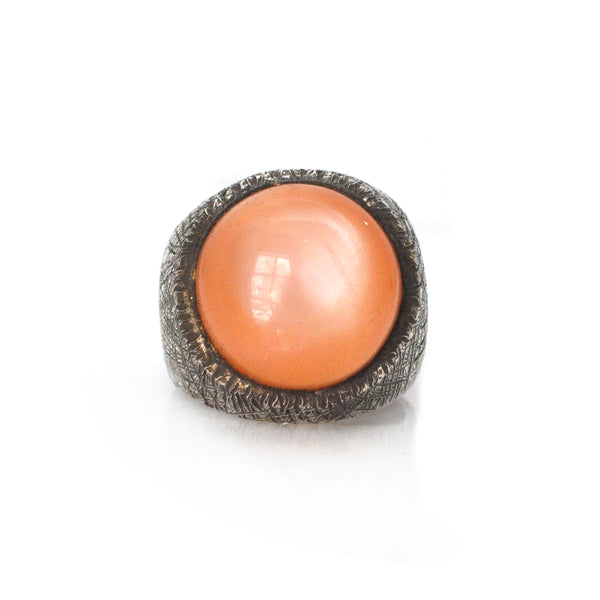 Peach Moonstone Ring - 7